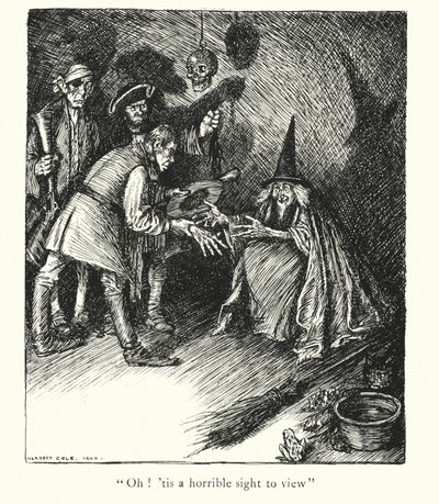 Ingoldsby Legends: Ręka chwały (litografia) autorstwa Herbert Cole