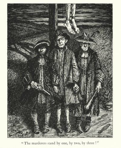 Ingoldsby Legends: Ręka chwały (litografia) autorstwa Herbert Cole