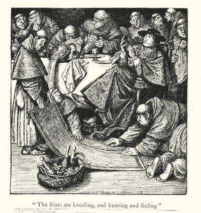 Ingoldsby Legends: Kawka z Rheims (litografia) autorstwa Herbert Cole