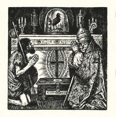 Ingoldsby Legends: Kawka z Rheims (litografia) autorstwa Herbert Cole