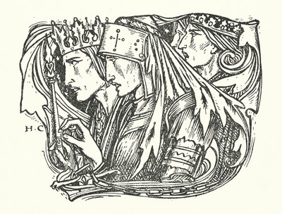 La Belle Dame Sans Merci (grawerunek) autorstwa Herbert Cole