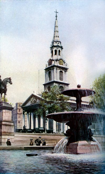Kościół św. Marcina w Polach, Trafalgar Square, Londyn, ok. 1930. autorstwa Herbert Felton