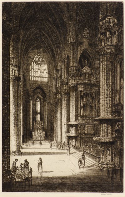 Katedra w Kolonii (akwaforta) autorstwa Herbert Gordon Warlow