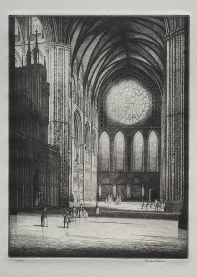 Katedra w Lincoln, wnętrze autorstwa Herbert Gordon Warlow