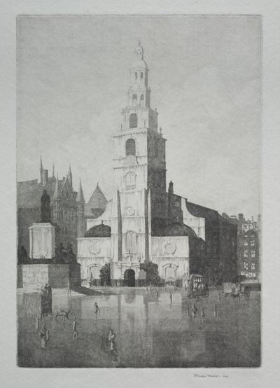 Duńczyk św. Klemensa, Strand, Londyn autorstwa Herbert Gordon Warlow