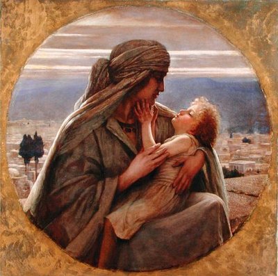 Wieczór w Nazarecie (olej na płótnie) autorstwa Herbert Gustave Schmalz