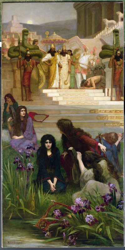 Córki Judy w Babilonie (olej na płótnie) autorstwa Herbert Gustave Schmalz