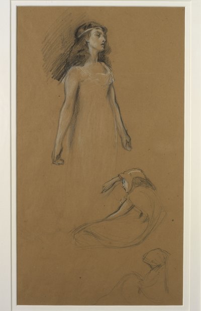 Studium dla Yseult do "Tristrama i Yseult autorstwa Herbert James Draper