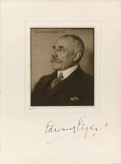 Portret kompozytora Sir Edwarda Williama Elgara 1857-1934, 1923. autorstwa Herbert Lambert