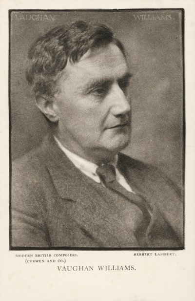 Ralph Vaughan Williams, kompozytor muzyczny (zdjęcie czarno-białe) autorstwa Herbert Lambert