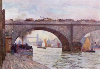 An Arch of London Bridge (kolor lito) autorstwa Herbert Menzies (after) Marshall