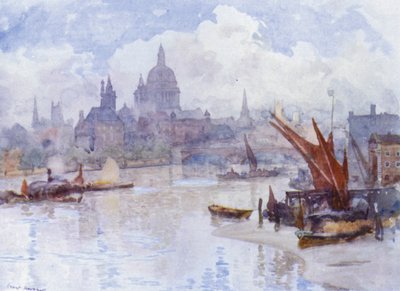 Blackfriars Reach (kolor lito) autorstwa Herbert Menzies (after) Marshall