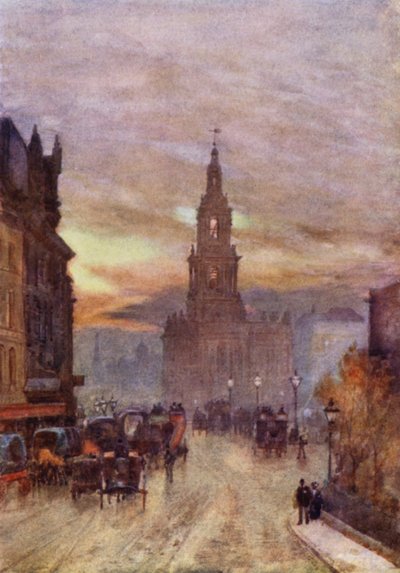St Mary-le-Strand (kolor lito) autorstwa Herbert Menzies (after) Marshall