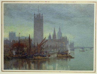 Zmierzch z mostu Lambeth (wc na papierze) autorstwa Herbert Menzies Marshall