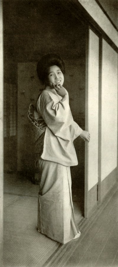 Pokojówka z pięknej Japonii, 1910. autorstwa Herbert Ponting