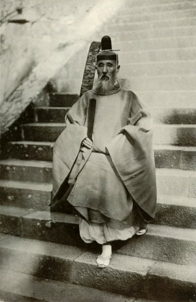 Kapłan Shinto, 1910. autorstwa Herbert Ponting