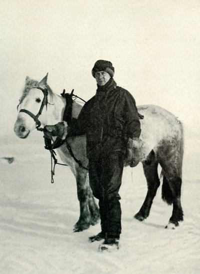Dr Wilson i Pony Nobby, c1911, 1913 autorstwa Herbert Ponting