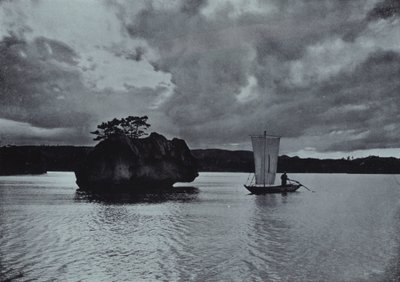 Wieczór nad Morzem Śródlądowym (zdjęcie czarno-białe) autorstwa Herbert Ponting