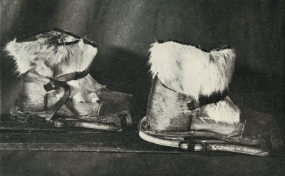 Finnesko wyposażony w buty narciarskie pokazane powyżej, c19101913, 1913 autorstwa Herbert Ponting
