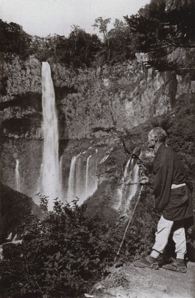 Kegon no Taki (b / w p hot) autorstwa Herbert Ponting