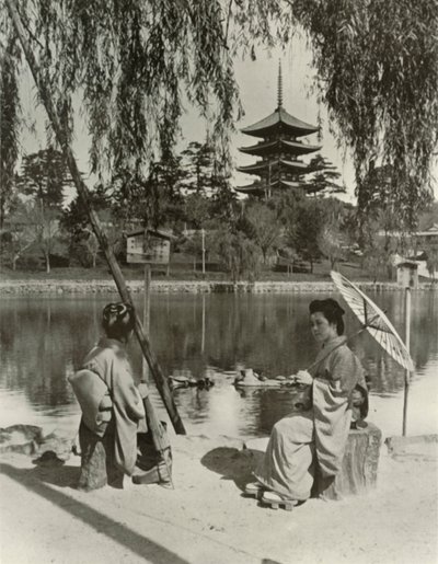 Pagoda Nara, 1910. autorstwa Herbert Ponting