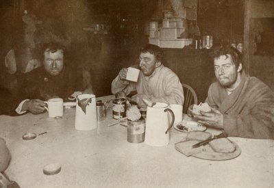 Wilson, Bowers i Cherry-Garrard po powrocie z Cape Crozier, 1 sierpnia 1911, 1913 autorstwa Herbert Ponting