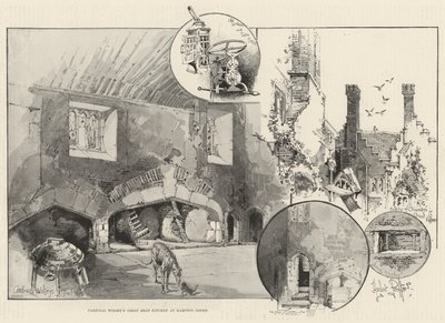 Wielka kuchnia mięsna kardynała Wolseya w Hampton Court autorstwa Herbert Railton