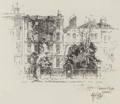 Clarence House w Clapham autorstwa Herbert Railton