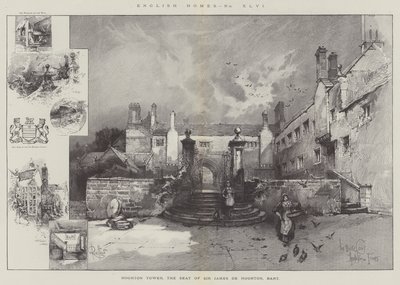 Hoghton Tower, siedziba Sir Jamesa de Hoghtona, Baroneta autorstwa Herbert Railton