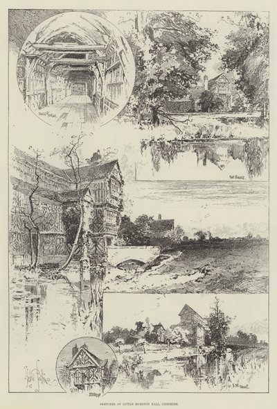 Szkice Little Moreton Hall, Cheshire autorstwa Herbert Railton