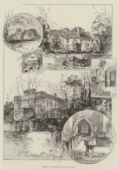 Somersby, miejsce narodzin Lorda Tennysona autorstwa Herbert Railton