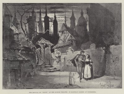 Odrodzenie Fausta w Teatrze Liceum w Ogrodzie Marty w Norymberdze autorstwa Herbert Railton