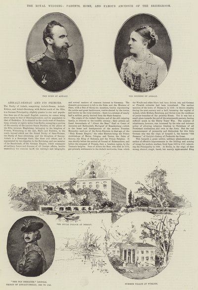 Królewskie wesele, rodzice, dom i słynny przodek oblubieńca autorstwa Herbert Railton