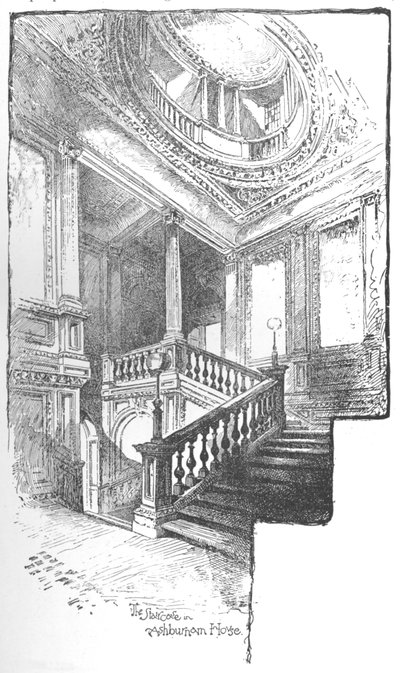 Schody, Ashburnham House, 1890 autorstwa Herbert Railton