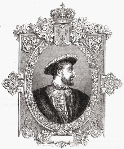 Francois I, grawerowane przez Pannemaker-Ligny, z „Histoire de la Revolution Francaise” Louisa Blanca (1811-82) autorstwa Hercule Catenacci