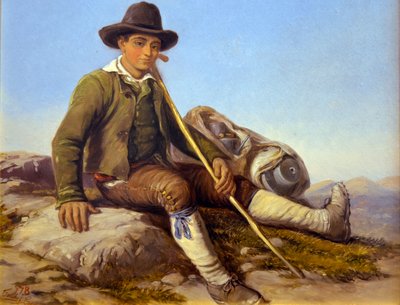 Berger de la Brigue, c1850 (olej na płótnie) autorstwa Hercule Trachel