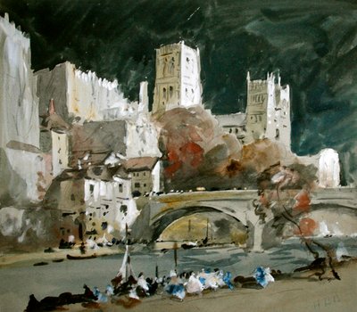Durham (akwarela i farba do ciała na barwionym papierze) autorstwa Hercules Brabazon Brabazon