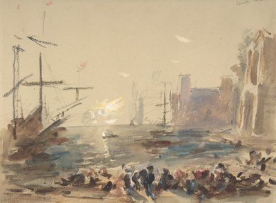 Seascape recto, Nieczytelny szkic verso, 1840-1906. autorstwa Hercules Brabazon Brabazon