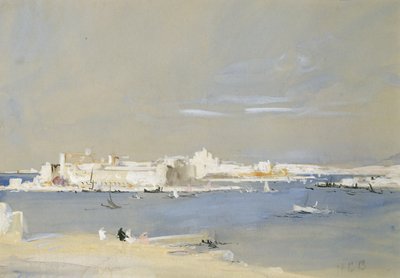 Port, Valletta, Malta (toaleta i kolor nadwozia na papierze barwionym) autorstwa Hercules Brabazon Brabazon