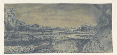 Górska dolina z ogrodzonymi polami autorstwa Hercules Segers