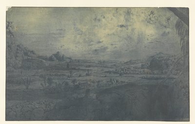 Górska dolina z ogrodzonymi polami autorstwa Hercules Segers