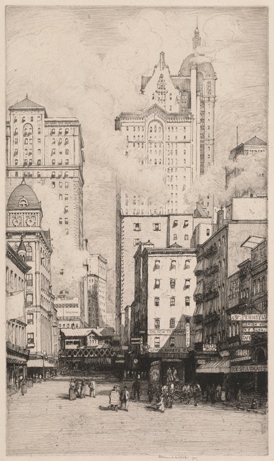 Cortland Street, Nowy Jork autorstwa Herman Armour Webster