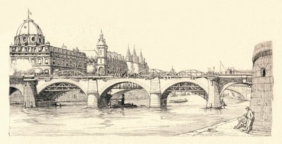 Prace na starym Pont Notre-Dame, 1913 1915 autorstwa Herman Armour Webster