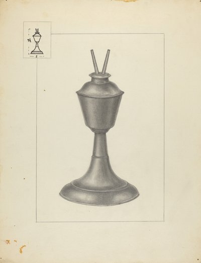 Lampa kamfenowa autorstwa Herman Bader
