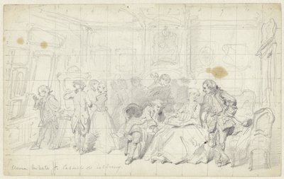 Uznanie sztuki w starym holenderskim domu Cabinet de tableaux (tytuł obiektu) autorstwa Herman Frederik Carel ten Kate
