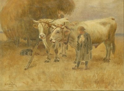 Szkic do żniwiarzy, 1907. autorstwa Herman Hartwich