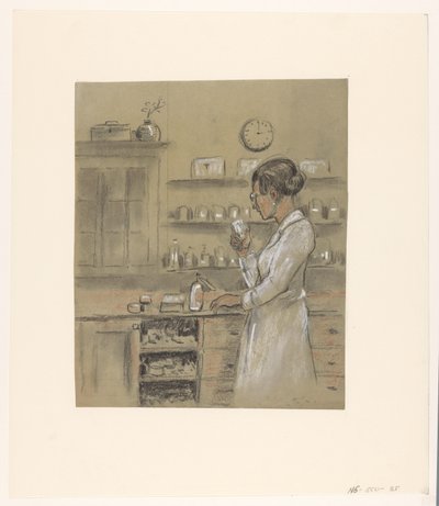 Kobieta w laboratorium autorstwa Herman Heijenbrock (possibly)
