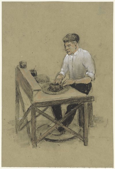 Potter przy swoim gramofonie autorstwa Herman Heijenbrock