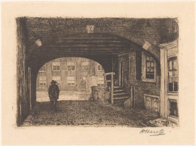 Brama Świętego Piotra w Amsterdamie autorstwa Herman Heuff (signed by artist)