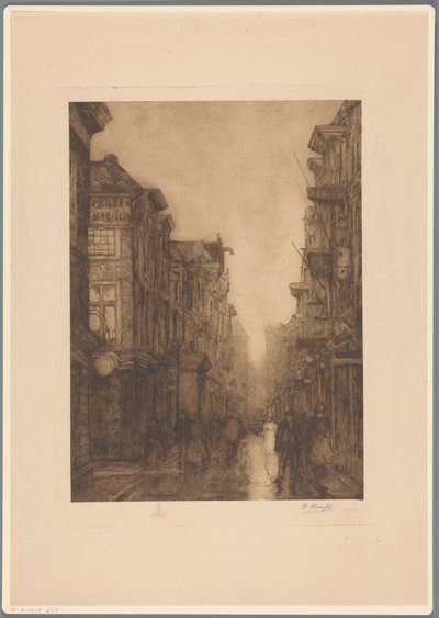 Spuistraat w Hadze autorstwa Herman Heuff (signed by artist)
